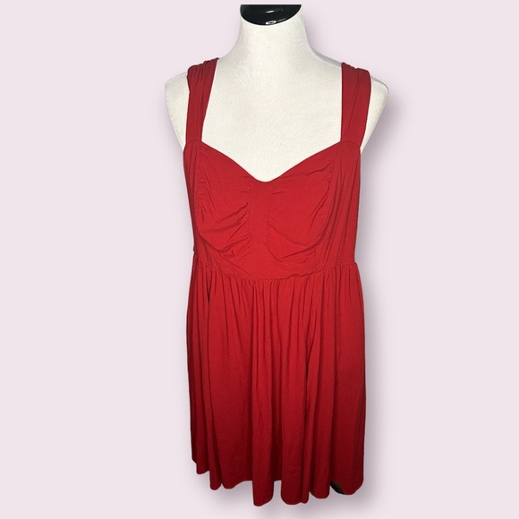 Torrid Mini Challis Skater Dress Red Size 1X - Picture 10 of 10